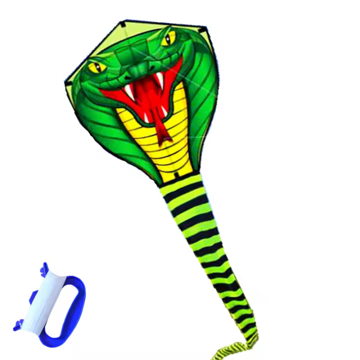 Palo De Sapo Con Caudal Colorido Largo Para Principiantes Kites Para Niños Y Adultos Incluye Cuerda Y Mango Material De Poliéster - 1