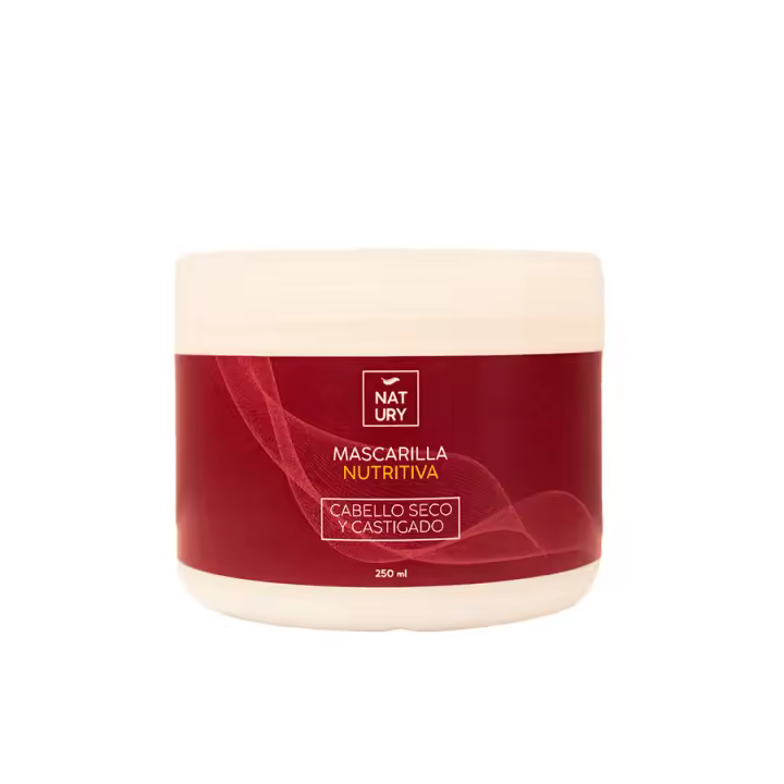 NATURY Mascarilla Capilar Nutritiva Natural 250ml - Cabello Seco y Castigado - 1