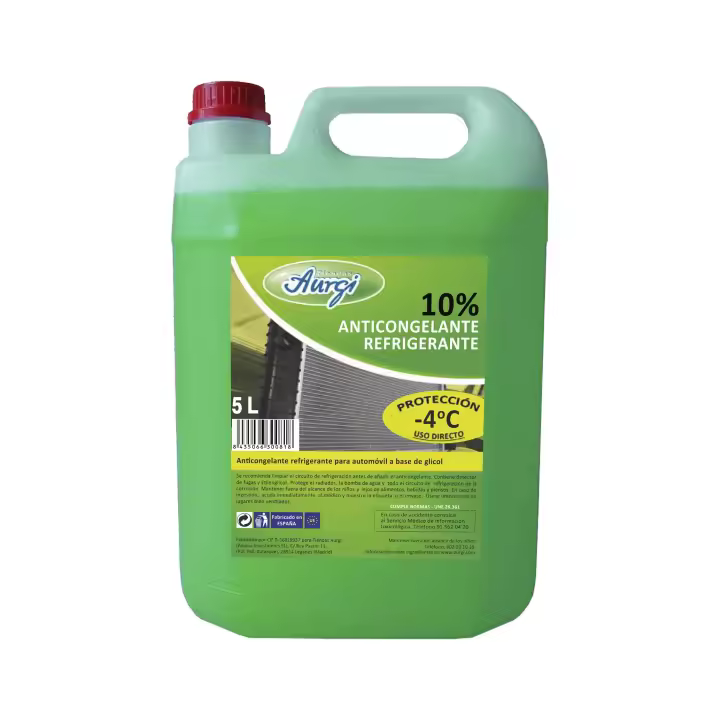 Líquido Anticongelante Verde Al 10% 5 L Aurgi - 1