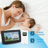 Estación Meteorológica Táctil Al Aire Libre Con Sensor Recargable Por USB KKMOON Termómetro Y Higrómetro Para El Hogar - details 3