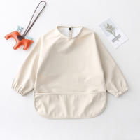 Bib De Comida Para Bebé De Color Sólido Impermeable Y Anti-Suciedad Ropa Suave De PU Para Niños Y Niñas De 7-24 Meses - details 0