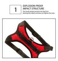 Harnés De Perro De Vestido Rápido Y Ajustable De Nylon Transpirable Para Paseos Al Aire Libre Resistente Y Con Reflectores Para Cachorros Y Perros Adultos - details 4