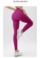 Leggings De Color Sólido Para Mujer Pantalones Deportivos De Entrenamiento Algodón Hipoalergénico Transpirables Secado Rápido Elevadores De Caderas Para Yoga Y Ciclismo - details 3