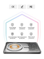 Banco de energía magnético ultrafino,Batería Externa 6000 mAh, Batería Inalámbrica, Carcasa de aleación de aluminio，Power Bank PD Carga inalámbrica rápida de 15 W, USB-C de 20 W. Compatible con iPhone 15,14,13,12,11X, Android, - details 4