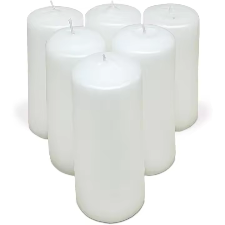 COM-FORT HOUSE- Velas Blancas  Pack velas de 6 Unidades  Velas 6x15cm  Tealight  Velas Decorativas Sin Perfume - 1