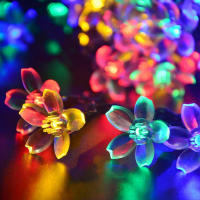 Luces De Cadena Solar De Paloma 100LED/50LED/20LED 8 Modos Exterior Navidad Jardín Fiesta Decoración Luz De Flores De Cerezo - details 14