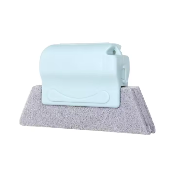 Cepillo De Limpieza Multifuncional 2-en-1 Para Ranuras De Ventanas Y Puertas Cepillo Para Esquinas Muertas Y Gaps Material Plástico - 1
