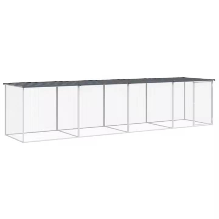 vidaXL Gallinero con Techo Jaula de Gallinas Caseta Acero Galvanizado Color Antracita,  Gris claro, y mas - 1
