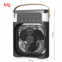 Ventilador Portátil Humidificador Luz Nocturna LED 3 En 1 Aire Acondicionador Eléctrico USB Para El Hogar Con Neblina De Agua Y Control De Velocidad Mecánico - details 9