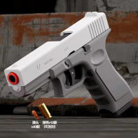 Pistola De Juguete Automática G17 Versión Láser Con Ejection De Caja Doble Bala Suave Película Plástica ABS Para Niños CS Armas - details 9