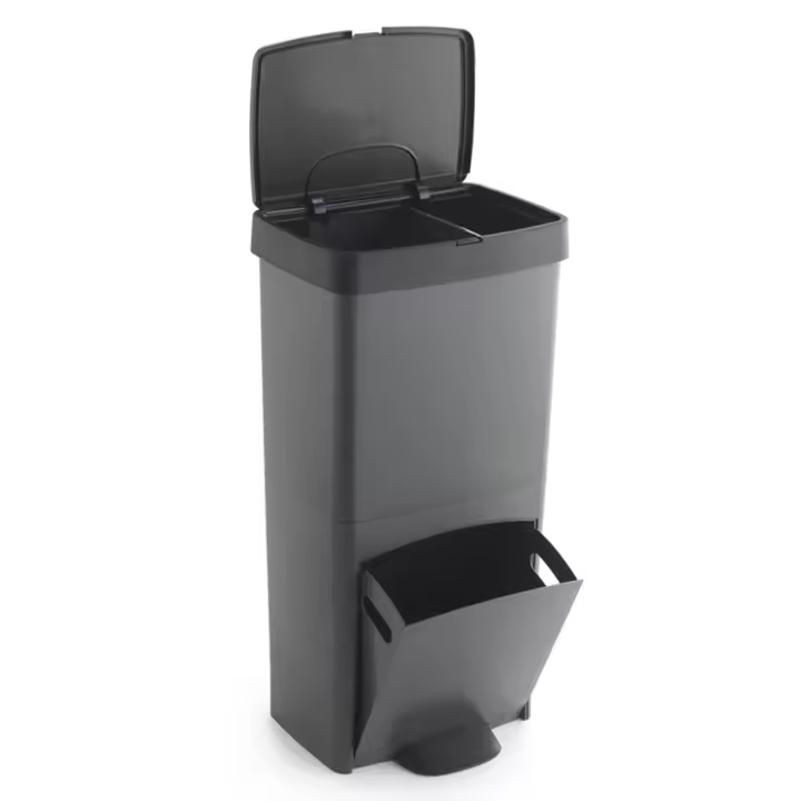 Cubo de Basura de Reciclaje Wellhome 70L Plástico 2 Aperturas - 1