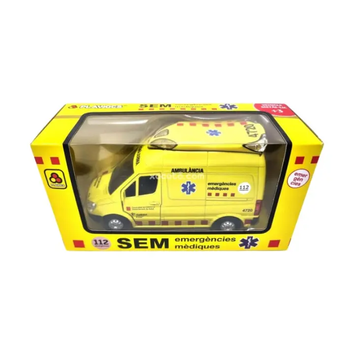 Furgoneta Ambulancia SEM Metálico - Maqueta de vehíclo en miniatura, metálico, puertas abatibles - Escala 1:35 - xocoto - 1