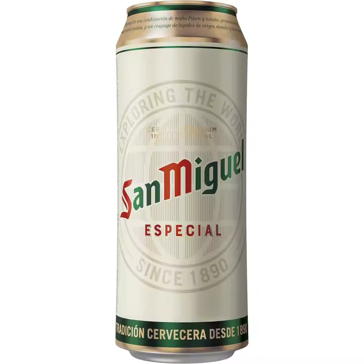 San Miguel Especial Lager Cerveza Lata de 50 cl*24 5.4% Volumen de Alcohol - 1