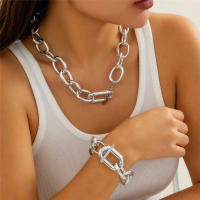 Collar Gótico Punk Vintage Para Mujeres Y Hombres Con Cadenas Gruesas Y Cierre OT Ingemark Joyería Steampunk Y Grunge - details 4