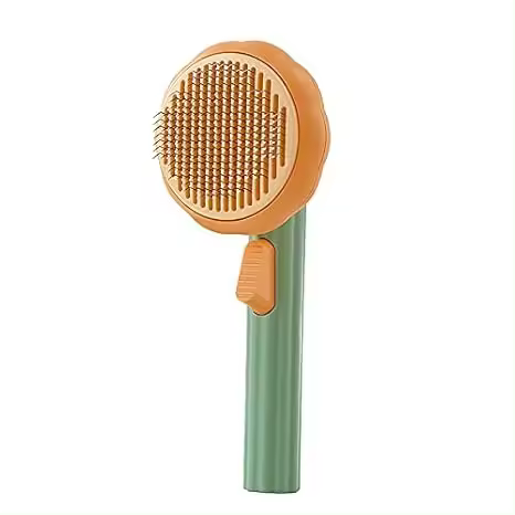 Verde - Cepillo de Calabaza para Mascotas - Elimina Capa Suelta - Estera de Pelo Enredado - 1