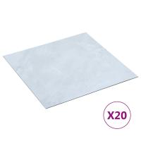 vidaXL 20x Tarimas Autoadhesivas PVC 1,86 m² Mármol Baldosaejo Color Beige a rayas,  Beige,  Mármol blanco y mas - details 0