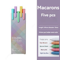 Set De 5 Bolígrafos Gel Kawaii 0.5mm Tinta De Color Suministros Escolares Para Escritura Oficina Material Plástico - details 7