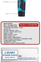 Mini Trituradora De Ángulo Con Batería De Litio Recargable Para El Hogar Máquina De Corte Y Polido Eléctrica Lyuwo JM12 12V 100mm - details 17