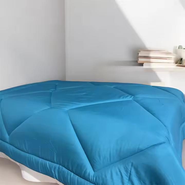 Edredón Relleno Nórdico  juego de 4 pieza  para Cama 135/150,un relleno de nordica  +sabana bajera 2 funda de almohada 45*90cm Edredón de Fibra 350gr/m², Ligero, Suave, Transpirable para Otoño e Invierno (200*230CM/240*220CM, .gris .azul - 1