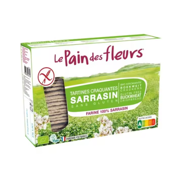 Pan crujiente de trigo sarraceno 300 g  Vegano  Sin Gluten  Le Pain des fleurs - 1