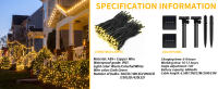 Cadena De Luces Solares De 35m Con 420LED Para Decoración De Navidad Boda Y Fiesta Resistentes Al Agua Para Jardín Exterior - details 4