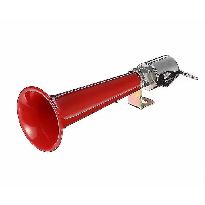 12/24v 600db Super Train Horn For Trucks Suv Car Boat Motorcycles Electric Red Air Horn - 1