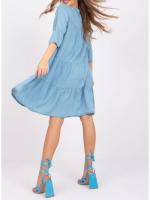 Vestido De Mezclilla Para Mujer Estilo Casual Veraniego Con Cuello En V Y Mangas Cortas Vestido Mini A-line Elegante Para Vacaciones De Playa - details 2