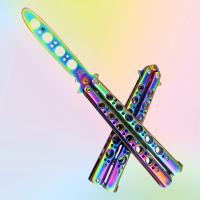 Cuchillo De Práctica Plegable Butterfly Knife Portátil De Acero Inoxidable Herramienta De Entrenamiento Para Juegos Al Aire Libre Sin Hoja - details 4