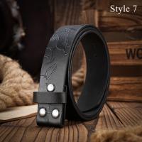 Cinturón De PU Para Hombres Y Mujeres Sin Hebilla Que Se Puede Cambiar Con Diversos Patrones Multicolor Ancho 3.8 Cm - details 7
