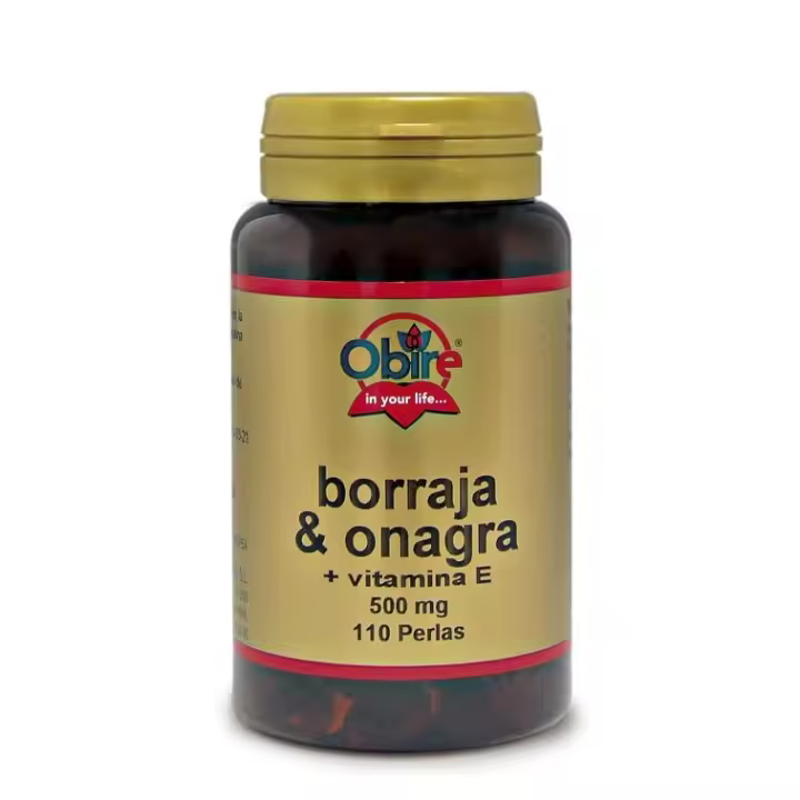 Complemento Alimenticio Obire Borraja y Onagra 500 Mg - Beneficios para la Piel - 1