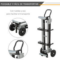 DURHAND Soporte Universal para Sierra Ingletadora Plegable con Distancia de Trabajo Ajustable Fácil de Transportar y Almacenar 123,5-245x73x96 cm Negro - details 4
