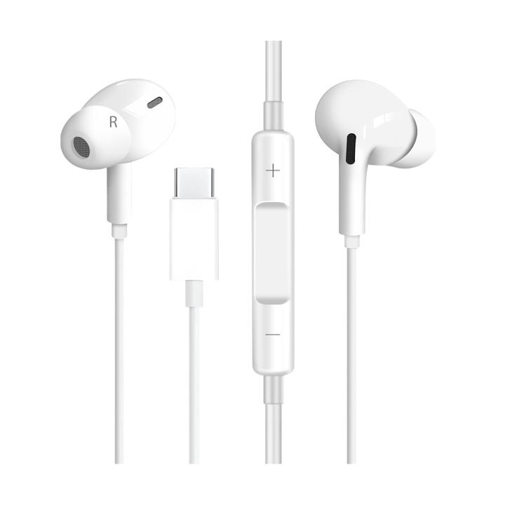 Auriculares In-Ear con Cable USB Tipo C 120 cm con Micrófono Integrado, Altavoces Dinámicos 14 mm Película Compuesta, Sonido HiFi Graves Potentes, Control de Llamadas y Música, Resistentes 32Ω, Compatibles con Móviles Android, Tablet y Portátiles