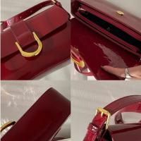 Bolso Bandolera Casual De Cuero PU Pequeño Con Cierre De Cremallera Y Hebilla De Hoz Para Mujer Bolso De Hombro De Color Sólido - details 2
