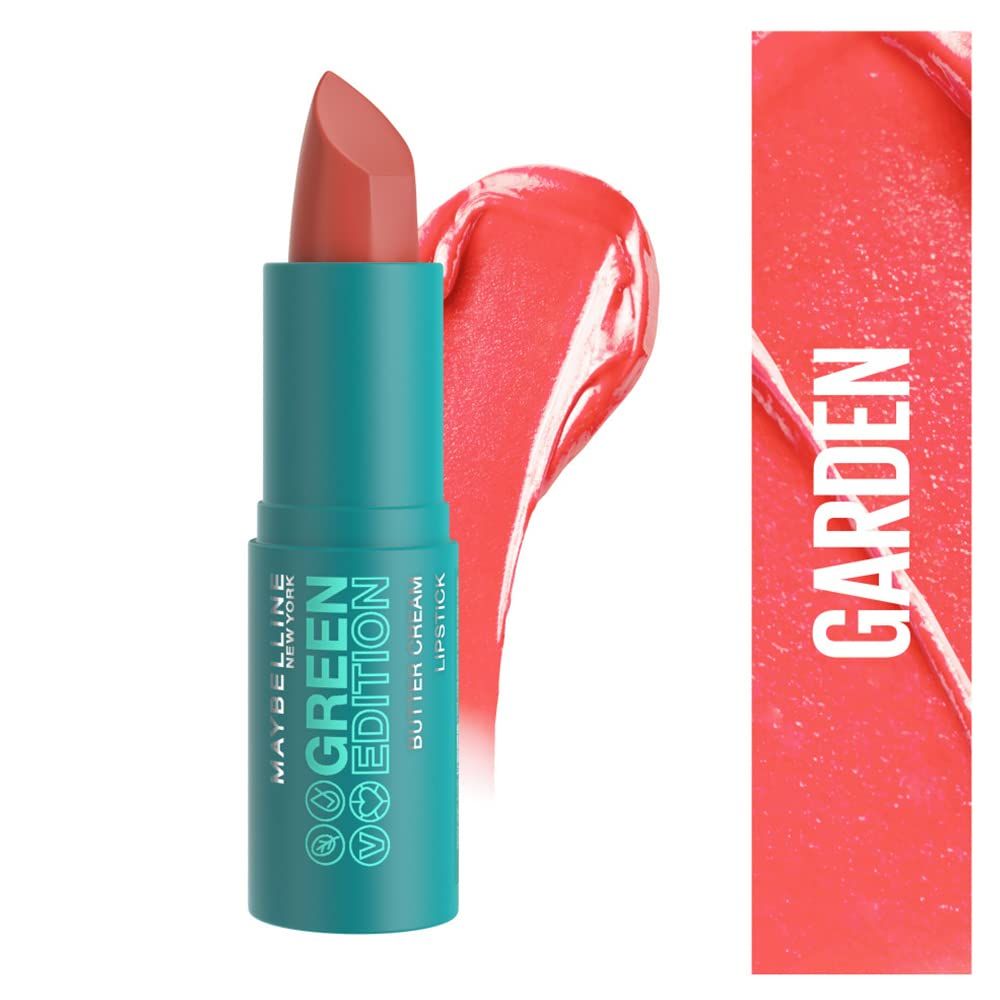 Maybelline New York Green Edition Barra de Labios con color cremoso y alta pigmentación, Tono 07 Garden