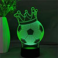 Lámpara De Noche 3D De Fútbol Ilusión Óptica Con Toque Y Cambio De Color Ambiental 7 Colores Para El Dormitorio - details 2