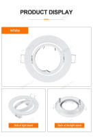 Soporte De Luz LED Blanco/ Negro Ajustable Para Bombilla MR16 GU10 Holder De Luz Térmica Revestida De Aluminio Para Iluminación Requedada - details 7