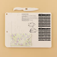 Juego De Pizarra De Marcado Multifuncional 1 Pieza 6.4x8.5 Pulgadas Mini Pizarra Para Hacer Envolventes De Tamaños Diferentes Y Líneas De Embossing En Tarjetas Material Plástico - details 8