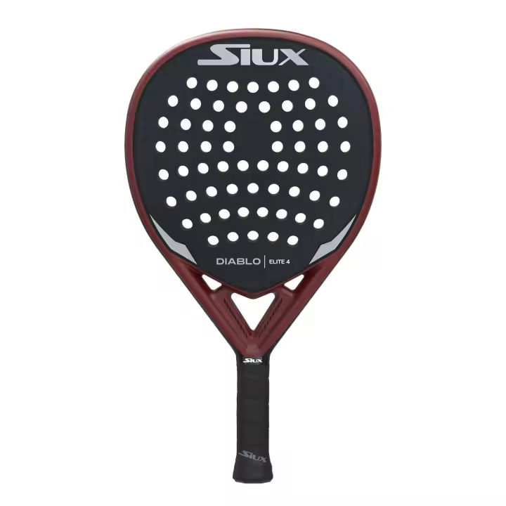 PALA SIUX DIABLO ELITE 4 2025, pala con forma híbrida y balance medio que aporta versatilidad y polivalencia a los jugadores de pádel avanzados y profesionales que quieran adaptarse fácilmente a cualquier situación y estilo de juego. - 1