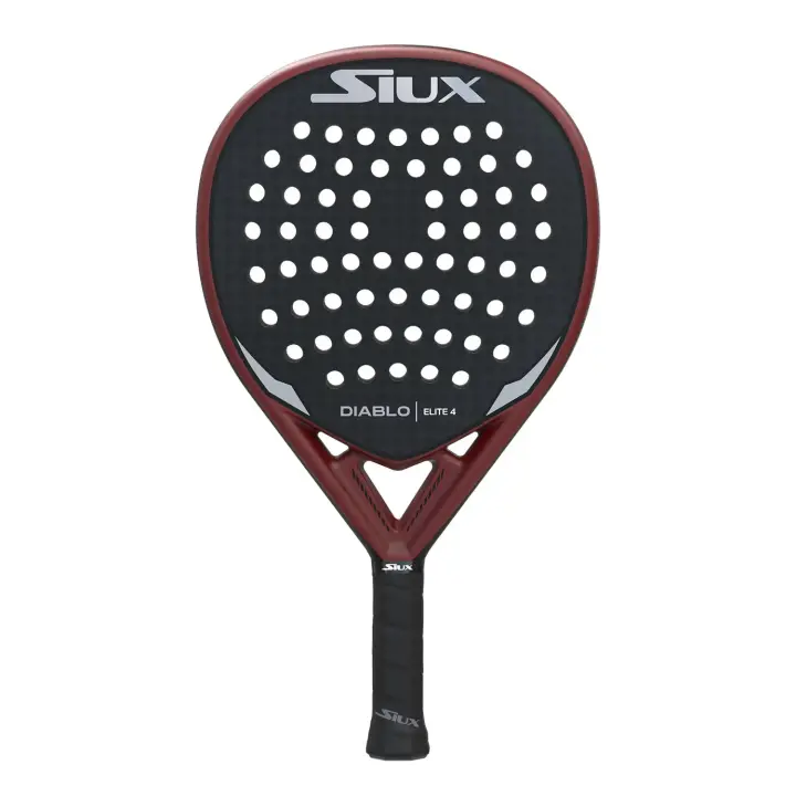 PALA SIUX DIABLO ELITE 4 2025, pala con forma híbrida y balance medio que aporta versatilidad y polivalencia a los jugadores de pádel avanzados y profesionales que quieran adaptarse fácilmente a cualquier situación y estilo de juego. - 1