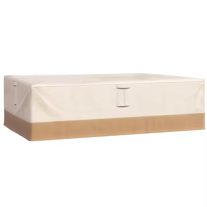 Outsunny Funda Protectora para Muebles de Jardín 275x208x78 Tela Oxford 600D Impermeable Cubierta para Sofás Mesas Exterior con 4 Ventilaciones 5 Asas y Cordón de Tracción Beige - 1