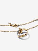 Pandora - Collar with Colgante bicolor de forma Orgánica-Plata de Ley, Baño de Oro de 14 K - details 0