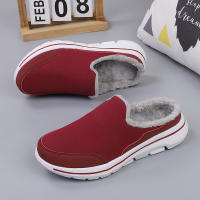 Zapatillas Casuales De Algodón Para Hombre Invierno Cómodas Y Cálidas Zapatillas De Casa Con Piel Media Botas De Nieve Suela EVA Zapatos Planos Suaves Talla Verdadera Para Adultos - details 11