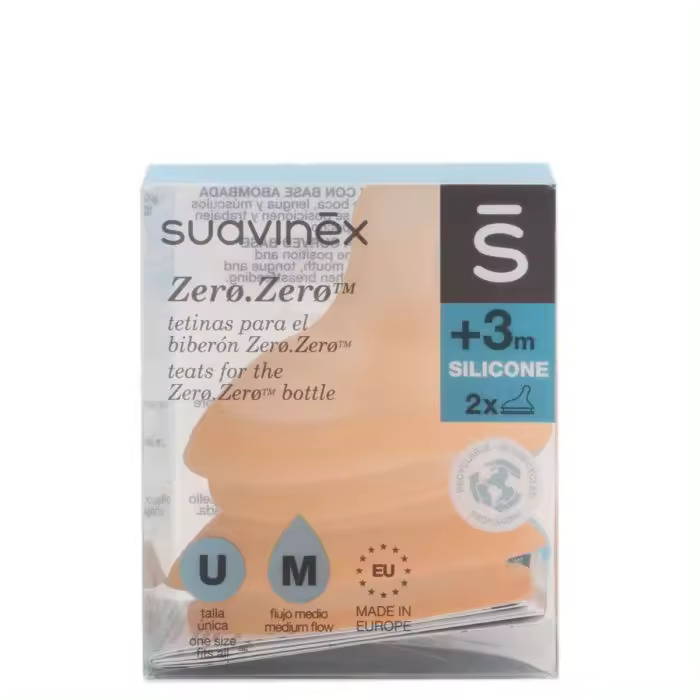 TETINA SILICONA ZERO ANTICÓLICO SUAVINEX FLUJO M - 1