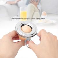 Boyed Egg Tool Egg Shell Cracker Cortador de huevos de acero inoxidable Pelador de huevos fácil Gadget de cocina Cortar la parte superior de los huevos cocinados en segundos - details 3