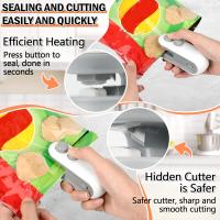 Mini sellador de bolsas, sellador térmico portátil recargable 2 en 1, máquina selladora de bolsas de plástico, máquina selladora de bolsas para bolsas de plástico, almacenamiento de alimentos, bocadillos, frutas, galletas frescas - details 2