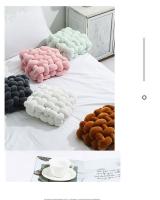 Cojín De Lujo Hecho a Mano En Forma De Nudo 2024 Cuadrado Nórdico Estético Para Decoración De Silla De Oficina Y Descanso De Espalda Material Poliéster/Celulosa Relleno De Memoria - details 9