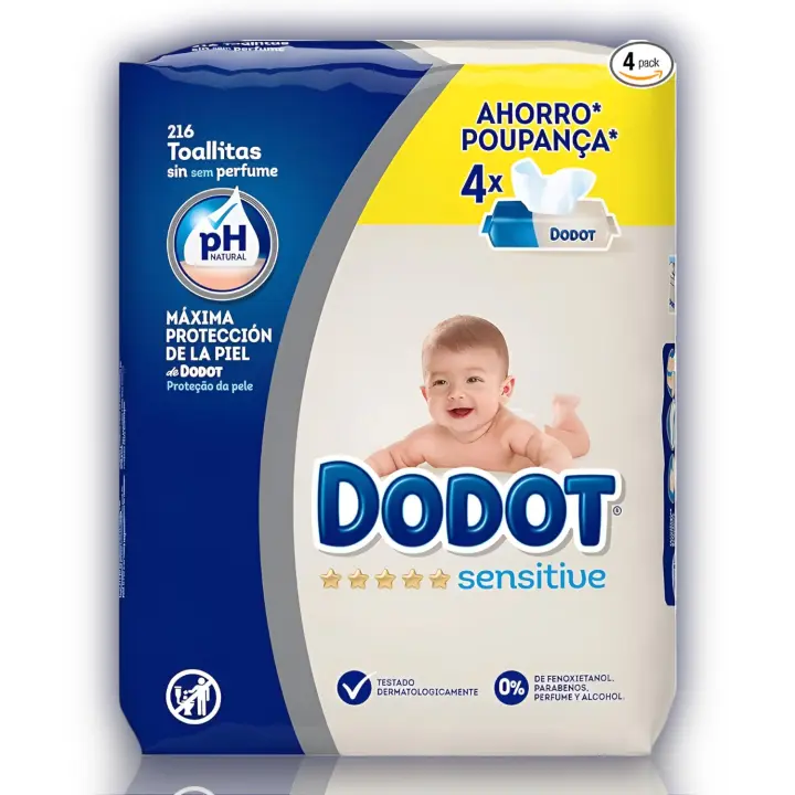 Dodot Toallitas Sensitive - 0% Perfume y Alcohol - 54 Toallitas - DODOT - 1