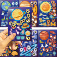 Puzzle De Stickers De Planetas En El Espacio Para Niños DIY Juego Educativo De Dibujo Cartoon Regalo Para Niñas Y Niños - details 6