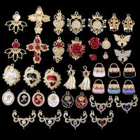 5Pcs Abalorios De Perlas Doradas Creativas Para Manualidades Joyería DIY Broche De Hoja Estilo Botón Accesorios Para Collares Y Aretes - details 2