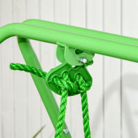 Outsunny Columpio Infantil de Acero Columpio para Niños de 6-36 Meses con Respaldo y Cinturón de Seguridad para Interiores y Exteriores Carga Máx. 25 kg 122x146x122 cm Verde - details 6